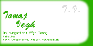 tomaj vegh business card