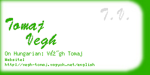 tomaj vegh business card